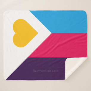 Manta Sherpa La bandera del orgullo de la poliamoria tricolor d