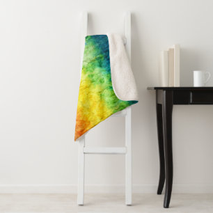Manta Sherpa La bandera teñida con nudos de SlipperyJoe's arcoí