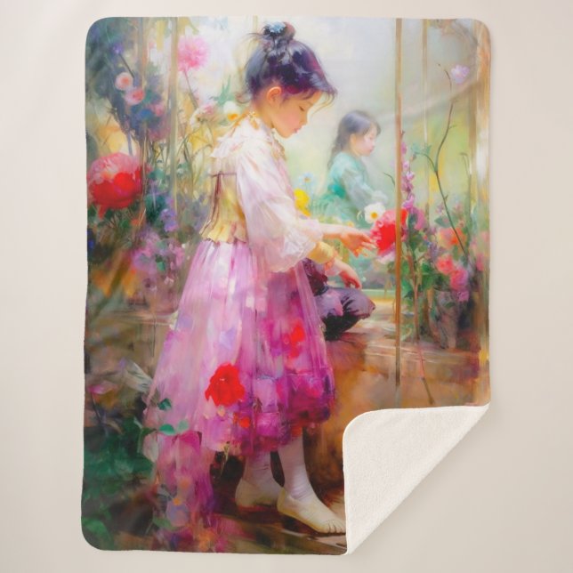 Manta Sherpa La belleza de las flores (Anverso)