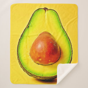 Manta Sherpa La belleza de un diseño de aguacate saludable