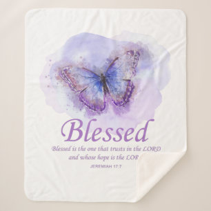 Manta Sherpa La Biblia Cristiana Femenina Verse Butterfly:Bendi