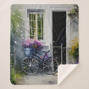 Manta Sherpa La bicicleta de jardín