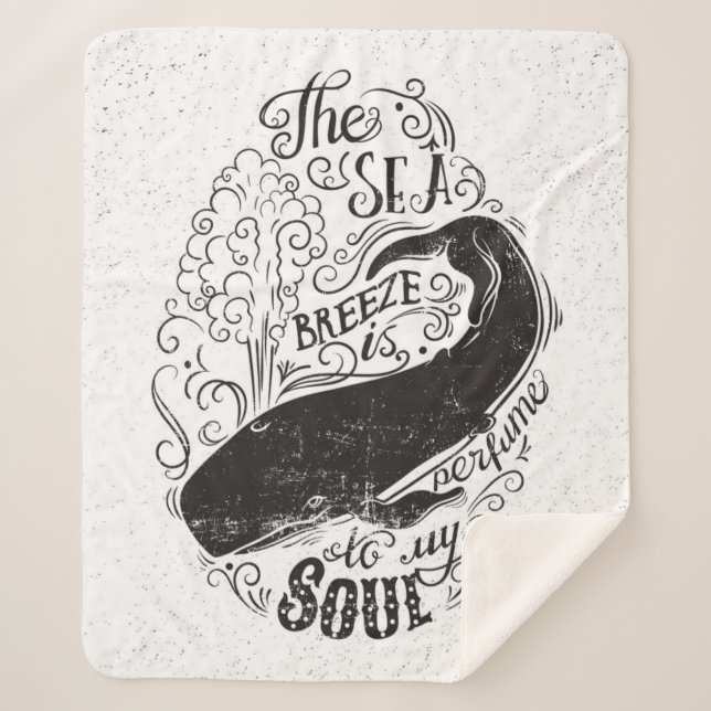 Manta Sherpa La brisa de mar es perfume (Anverso)