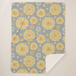 Manta Sherpa La calma del sol II en el gris azul suave