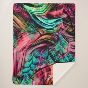 Manta Sherpa La colorida jungla tropical