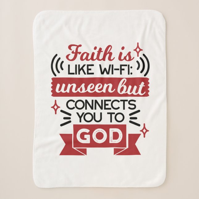Manta Sherpa La fe es como el Wi-Fi: invisible pero te conecta  (Anverso)