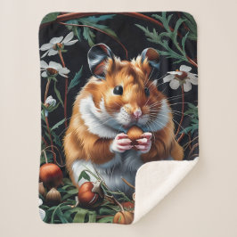 Manta Sherpa La fiesta de otoño de Hamster