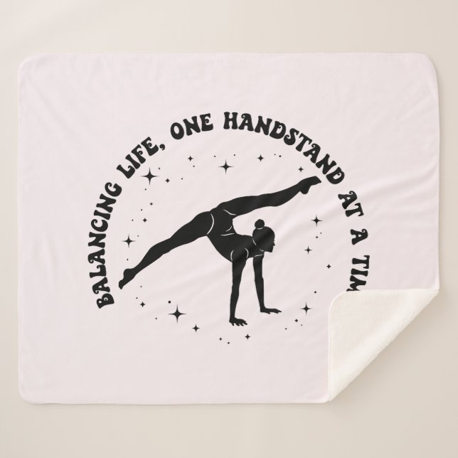 Manta Sherpa La gimnasia en casa para una vida equilibrada (Anverso (horizontal))
