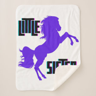 Manta Sherpa La hermana pequeña Pony Púrpura