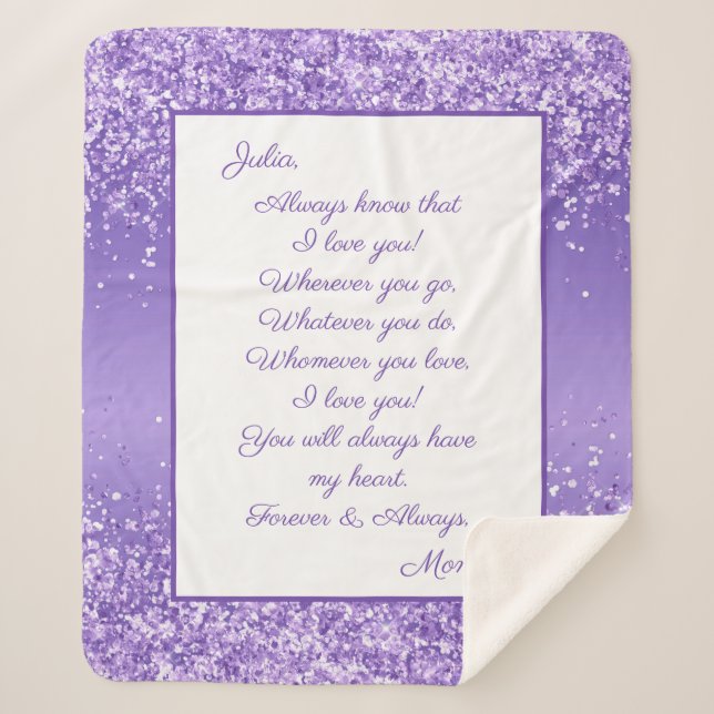 Manta Sherpa La hija te ama (Anverso)