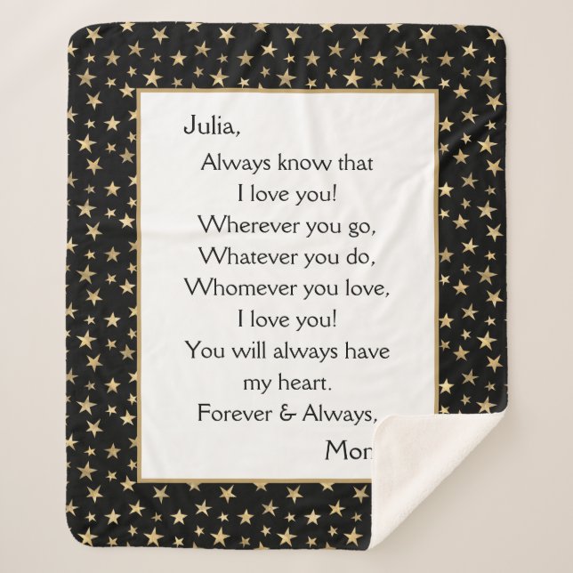 Manta Sherpa La hija te ama (Anverso)