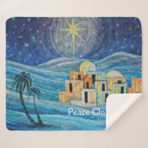 Manta Sherpa La imagen de la estrella de Belén "Peace On Earth"