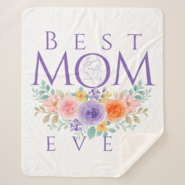 Manta Sherpa La mejor mamá que haya florido, cita del día de la