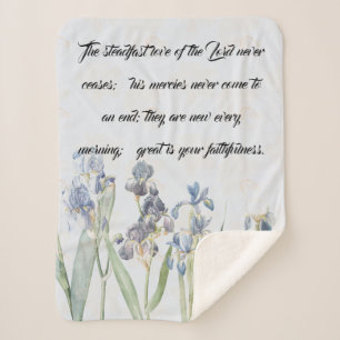 Manta Sherpa La misericordia del amor del iris azul de dios