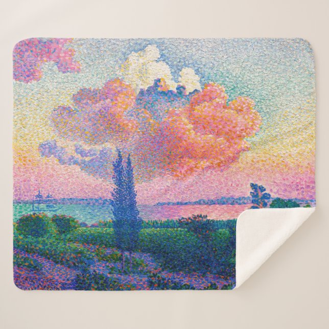 Manta Sherpa La nube rosa | Henri Edmond Cross | (Anverso (horizontal))