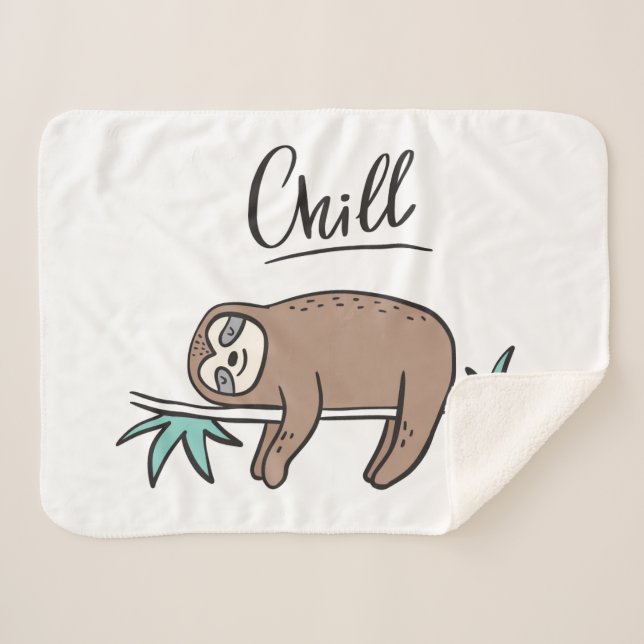 Manta Sherpa La pereza dice frialdad (Anverso (horizontal))