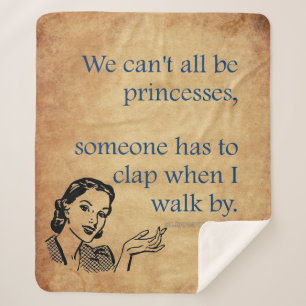 Manta Sherpa La princesa de SlipperyJoe aplaude caminar diverti