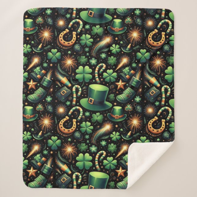 Manta Sherpa La suerte de St. Patrick (Anverso)