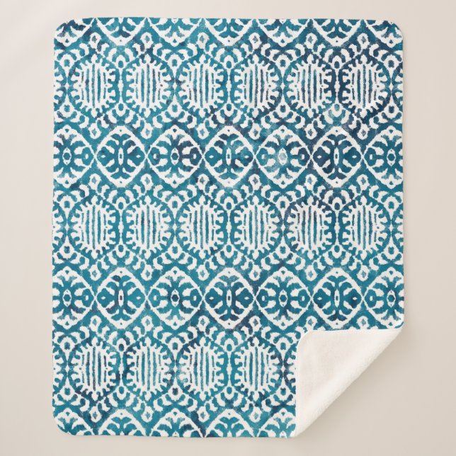 Manta Sherpa La textura geométrica repite el patrón moderno cre (Anverso)