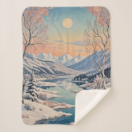 Manta Sherpa La tranquilidad del invierno