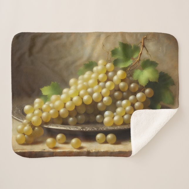 Manta Sherpa La vida de las uvas blancas antiguas (Anverso (horizontal))