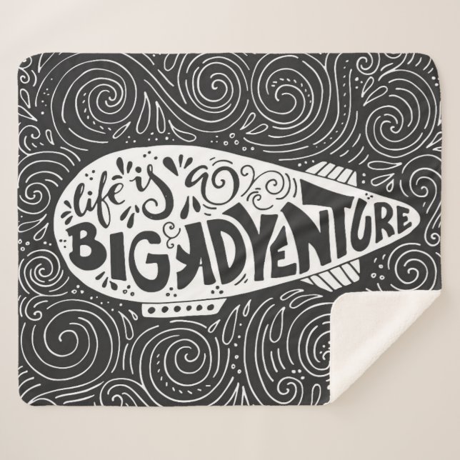 Manta Sherpa La vida es una aventura grande (Anverso (horizontal))