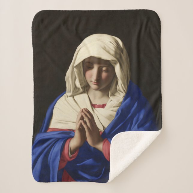 Manta Sherpa La Virgen María en la oración (Anverso)