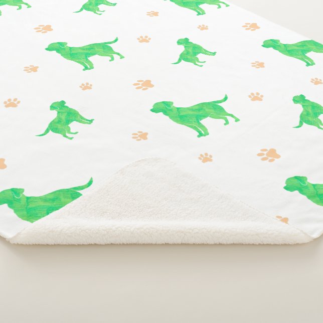 Manta Sherpa Labrador Blanket - Regalo verde pastel mínimo (3/4)