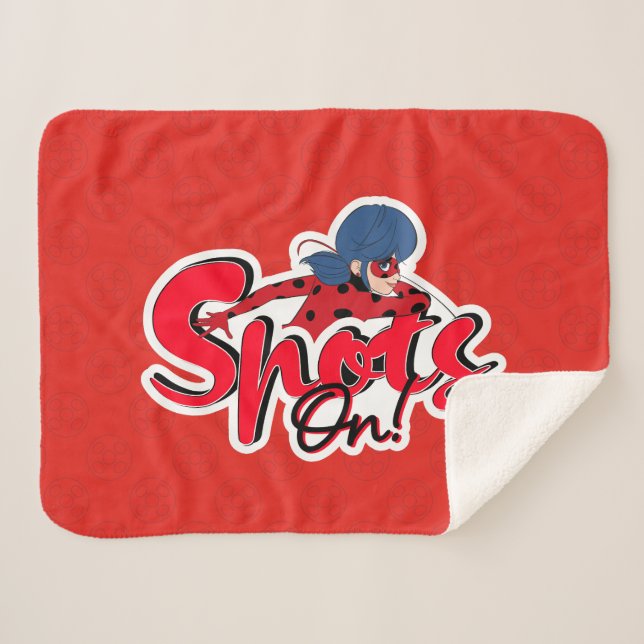 Manta Sherpa Ladybug milagroso | Puntos en (Anverso (horizontal))