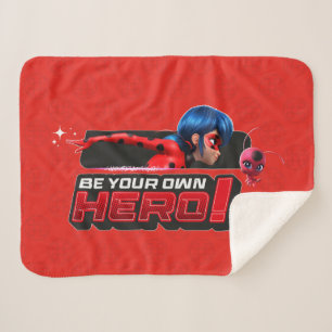Manta Sherpa Ladybug milagroso y Tikki ¡Sé tu propio héroe!