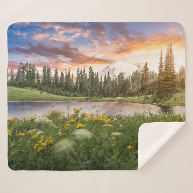 Manta Sherpa Lago Tipsoo del Monte Rainier (Anverso (horizontal))