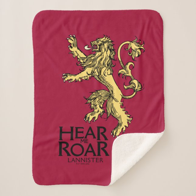 Manta Sherpa Lannister Sigil - Escúchame Roar (Anverso)