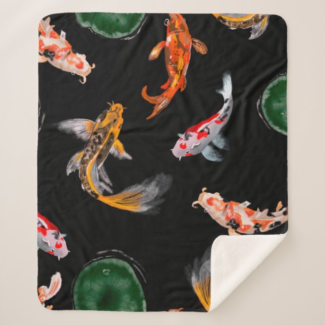 Manta Sherpa Lápiz de pintura digital dibujado a mano sobre lie (Anverso)