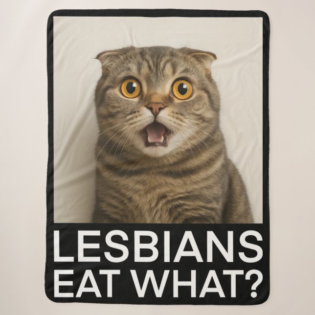 Manta Sherpa Las lesbianas comen ¿Qué divertido? (Anverso)