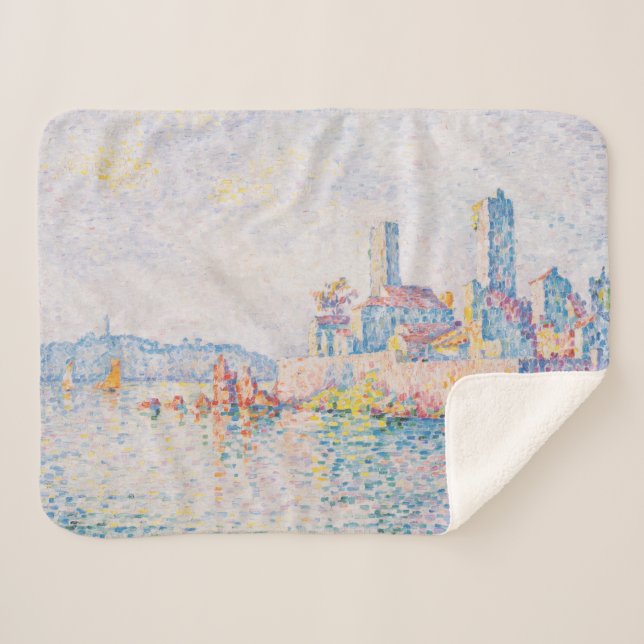 Manta Sherpa Las Torres de Antibes (de Paul Signac) (Anverso (horizontal))