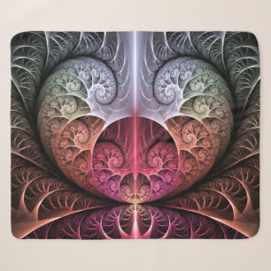 Manta Sherpa Latido, Arte fractal surrealista abstracto