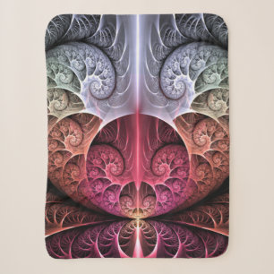 Manta Sherpa Latido, Arte fractal surrealista abstracto