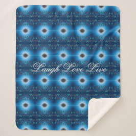 Manta Sherpa Laugh Love Live Flowered Blanket