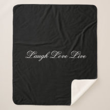 Lauren Love Live Black And White Blanket