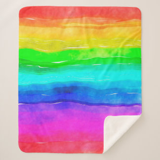 Manta Sherpa Lavado de pintura de acuarela