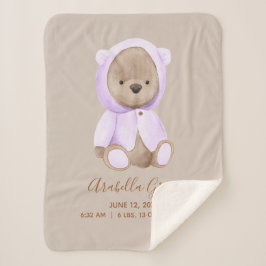 Manta Sherpa Lavender Teddy Bear Baby Stats