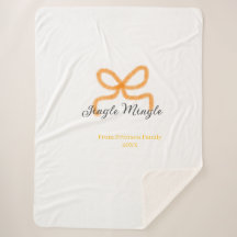 Lazo naranja jingle Mingle retro boho nombre fecha