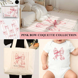 Manta Sherpa Lazo Rosa y Rayas Personalizado