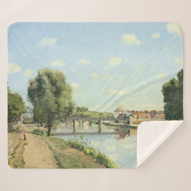 Manta Sherpa Le Pont Du Chemin De Fer Camille Pissarro (Anverso (horizontal))
