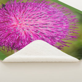 Manta Sherpa Leche con el cardo cerrado