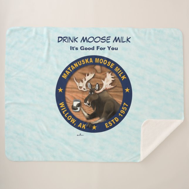 Manta Sherpa Leche de Alce Matanuska (Anverso (horizontal))
