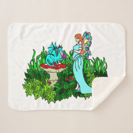 Manta Sherpa Leche y dragón preñados