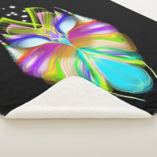 Manta Sherpa Lechuza Oracle negra y multicolor