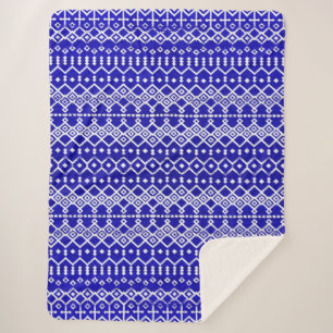 Manta Sherpa Legado de la Perla Azul: Textura del patrimonio ma
