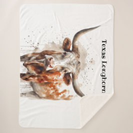 Manta Sherpa Legado Longhorn, personalizado